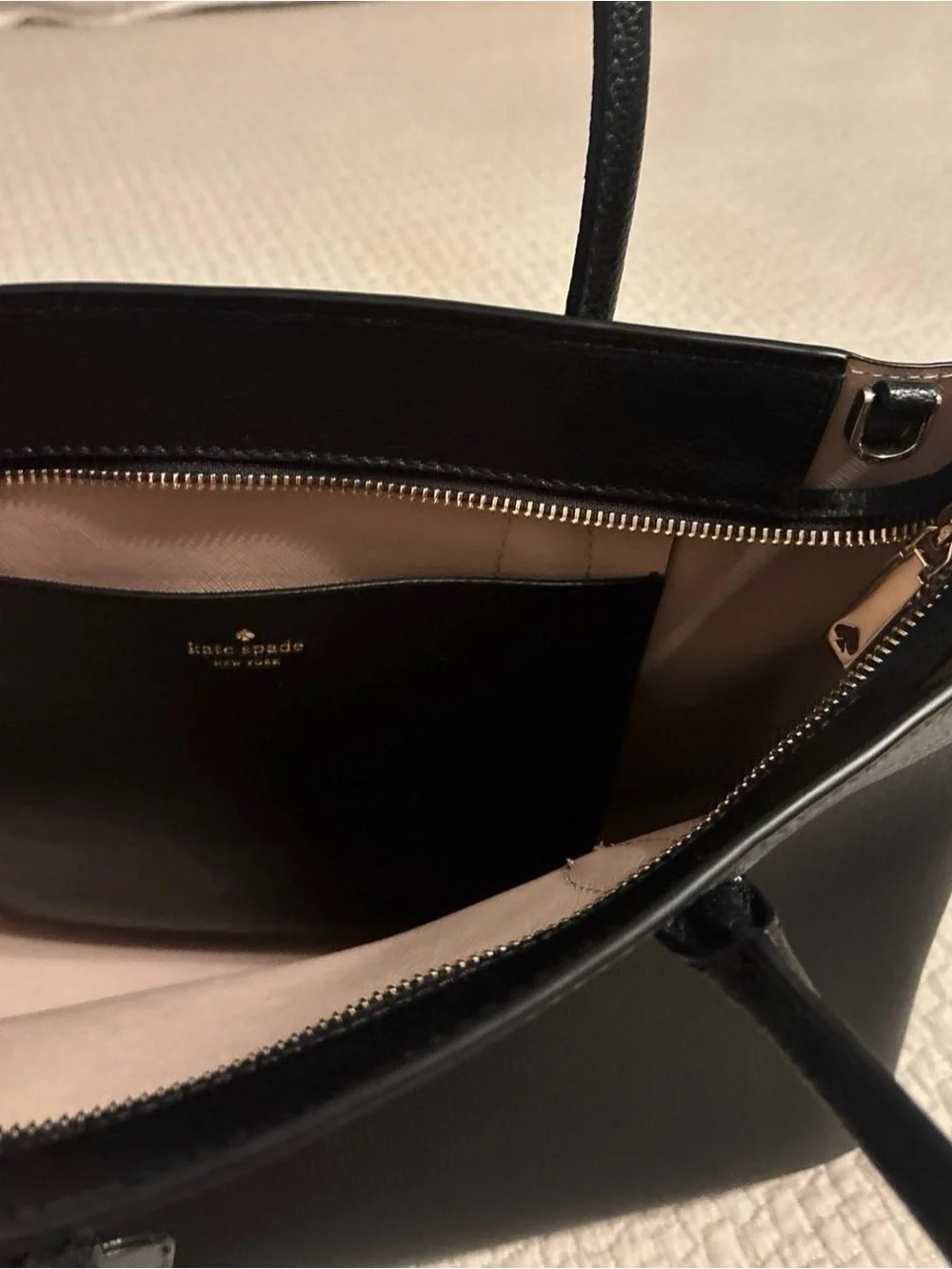 kate spade Black Pebbled Leather purse/satchel